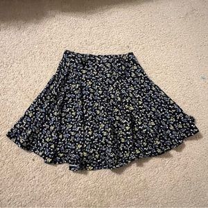 Pleated floral skirt
